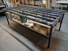Steel fabricated glazed product assembly table, 2.4m x 1.2m