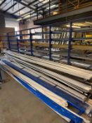 Steel fabricated 8-tier double-sided stock rack, 6m