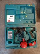 Makita 6281D cordless drill with 2 batteries and charger, in case