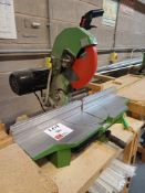 Pegic GP300 RT circular cut-off saw to timber table