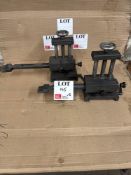 Two metal framing stake tabletop bench vice, vice size 7