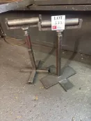 Two fabricated steel frame rollers, 700mm x 350mm