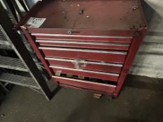 Unbranded 6-drawer steel frame mobile tool chest with contents