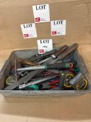 Contents of box to include various files, screwdrivers, tape measure