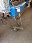 Steel frame material transport trolley