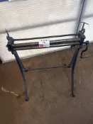 Steel frame manual steel metal roller, apx 810x900mm