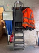 6-tread A-frame steel ladder