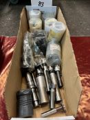 Contents of box to include various CNC machine cutting tools, as lotted