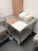 Stainless Steel Approx. 4ft x 3ft Mobile Table with Undershelf