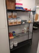 2 x Wire Nylon Coated Storage Shelf Units & Contents – Units Purchased 2024 for £386.40