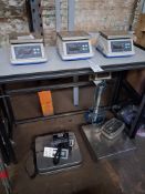 Assorted weighing scales (most are missing power adaptors)