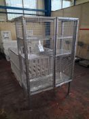 Stainless steel storage cage. Overall external dimensions 1000 x 430 x 1610mm high