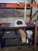 Bay of machine spares incl. chain and wire