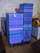 Pallet of plastic trays