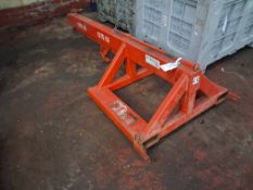 Euroquip Forklift jib. Max jib length approx. 2800mm.