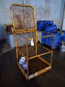 Forklift mounting man cage. Internal dimensions of cage 730 x 640mm. Tine sleeve dimensions 150 x