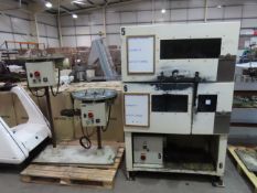 2 x Thompson Mudson wire cropping machine mounted in a cabinet, together with 2 x wire decoilers.