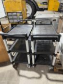 2x Two Tier Trolleys on Castor Wheels