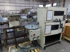 2 x Thompson Mudson wire cropping machine mounted in a cabinet, together with 2 x wire decoilers.