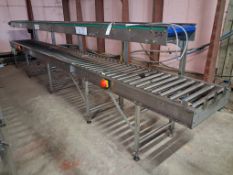 Conveyor Lines LTD two tier conveyor with powered plastic conveyor to top 460 x 6000mm