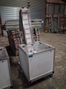 An MB Conveyors, Light Conveyor Model: EV-800-01. YOM:2020, Hopper size 800 x 800mm x 800mm. Flighte