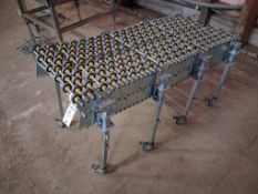 Concertina roller conveyor. Closed dimensions approx. 500 x 1300mm.