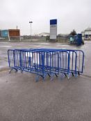6 x Steel pedestrian barriers