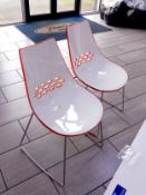 2 x Calligaris Jam dining chairs on chrome legs