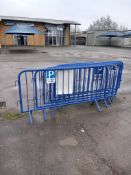 6 x Steel pedestrian barriers