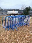 5 x Steel pedestrian barriers