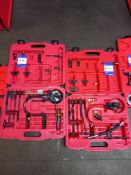 2 x Sealey Master & Compression Test Kits to carry case (both incomplete)
