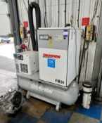 Champion FM6 receiver mounted screw compressor, serial number BA54344003 (2021) with OMI RF18M