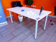 2 x White melamine desks