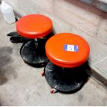 2 x Mini mobile stools