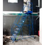 Blue metal platform steps (10 steps)