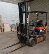 Toyota 5FBC 25 Electric Forklift Truck (Year 1995, Serial Number E12272, Rated Capacity 2500KG,
