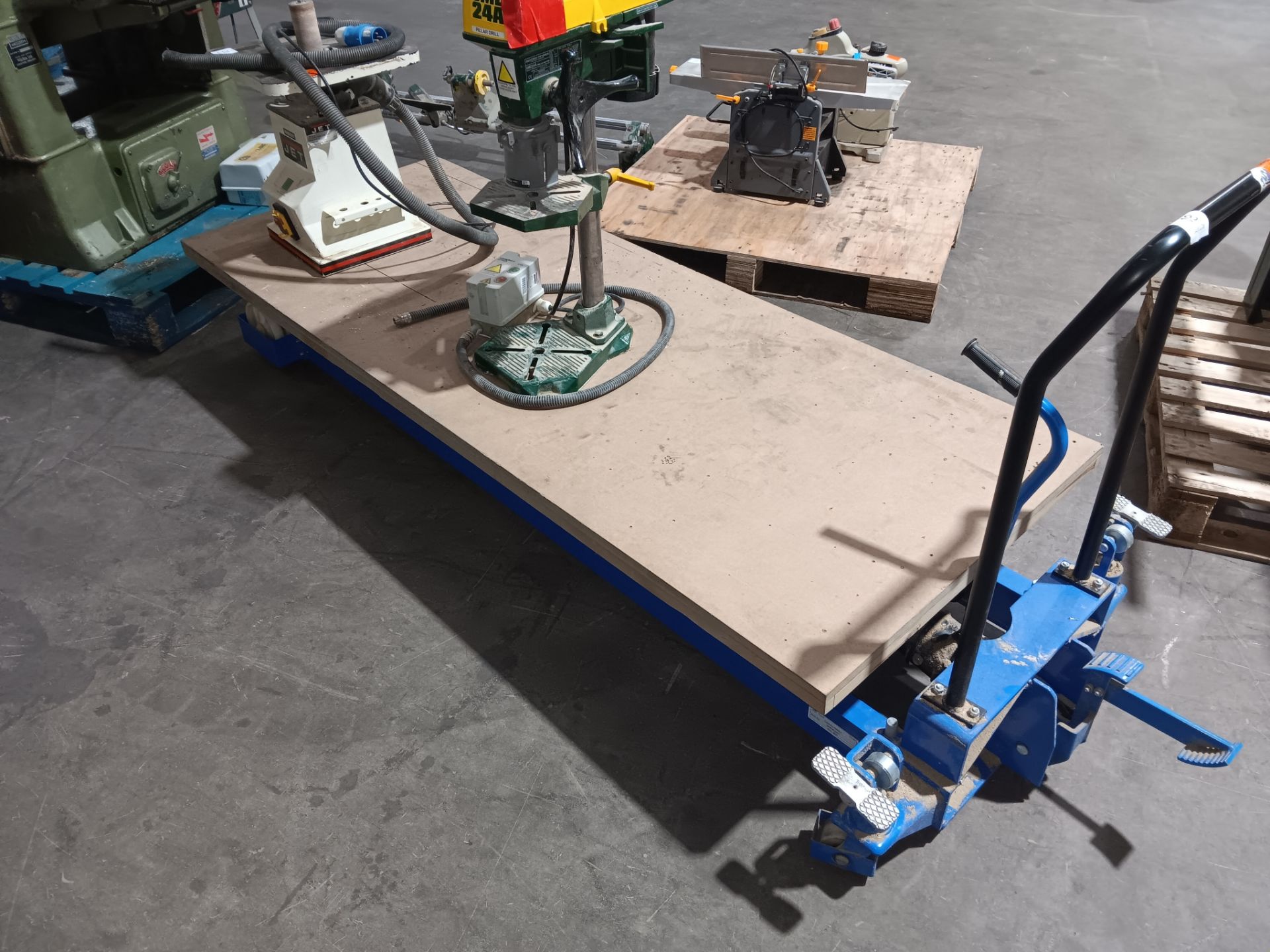 Tuff 1000kg Hydraulic Single Scissor Lift Table, Model TG100, Max Height 1380mm, Year 2020, SN 20098 - Image 5 of 8