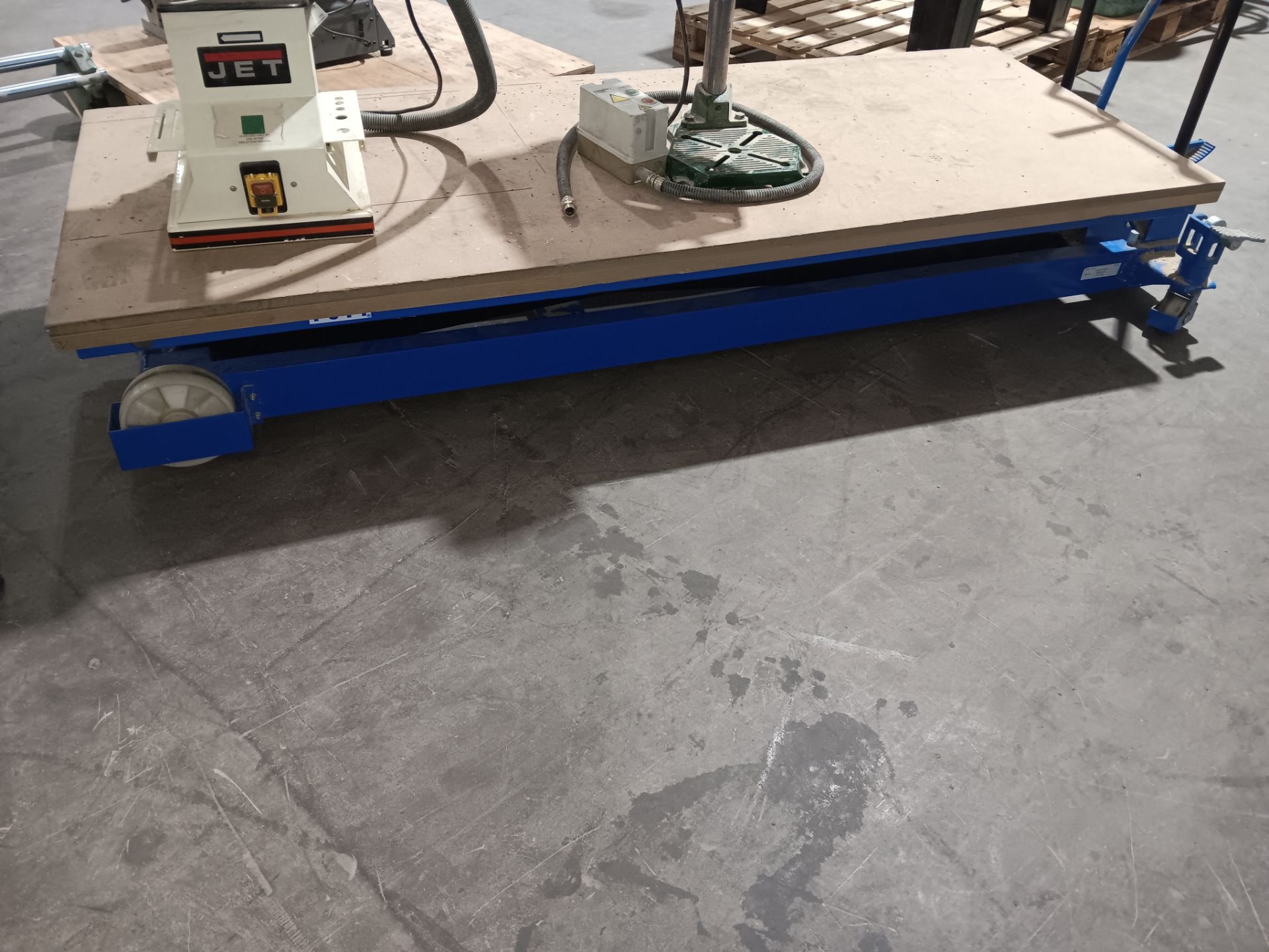 Tuff 1000kg Hydraulic Single Scissor Lift Table, Model TG100, Max Height 1380mm, Year 2020, SN 20098 - Image 2 of 8