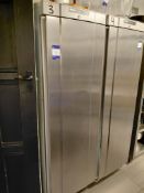 Gram F410RGC6N Stainless Steel Upright Freezer (2017) – Located in Basement