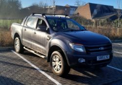 Assets of a Carpentry company to include 2 Ford Ranger Wildtrak Double Cab trucks (2015), ladders, Paslode nails and cells, sealants, fixings