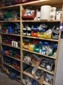 Contents to two shelves to include various tooling and spares
