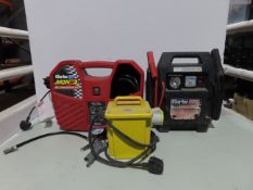 Clarke AirMonza air compressor kit, Clarke jump starter and a 450VA transformer- all S/R
