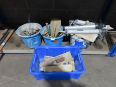 Qty of assorted tools in buckets/boxes
