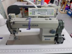 Highlead single stitch electronic sewing machine 240v model GC128-M-D3, Serial number 702954