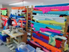 5 x Vertical racks printed & foiled lycra fabric stock (Friedmans / Funki Fabrics)