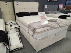 Leo 300 pocket springs 4ft 6” double mattress with 4 drawer divan bed base and 6 panel floorstanding