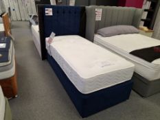 Highgate beds Rhapsody 1000 3ft single mattress with side lifting ottoman base and Stratford