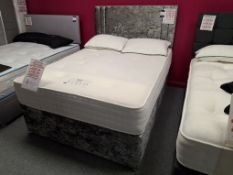 Dreamland beds sleep 1500 4ft 6” double mattress with 2 drawer divan base and Apollo 24” headboard