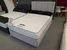 Slzzp Meadow memory 4ft 6” double mattress with 2 drawer divan base and 4 panel headboard (26”) rrp.