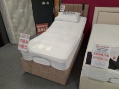 Nocturne 3ft single with spring mattress and Brookland 24” panel headboard rrp. £920
